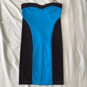 Color block tube top dress